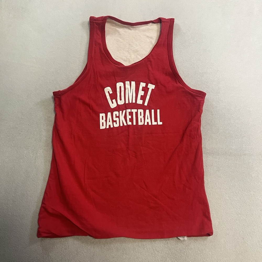 Vintage Double Layer Tank Top Shirt Jersey Men's Medium Comet Basketball 80s 90s